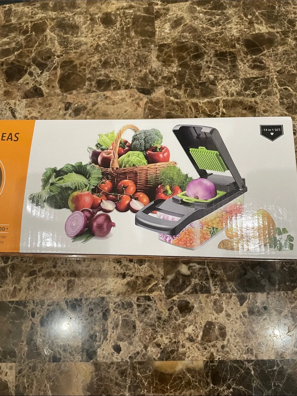 14‑Piece Veggie Slicer in Green and Black